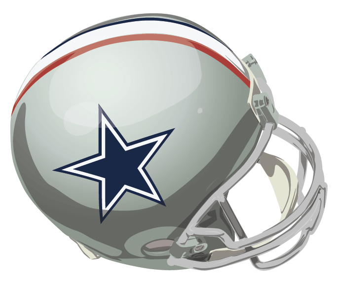 Dallas Cowboys 1976 Helmet iron on transfers for fabric